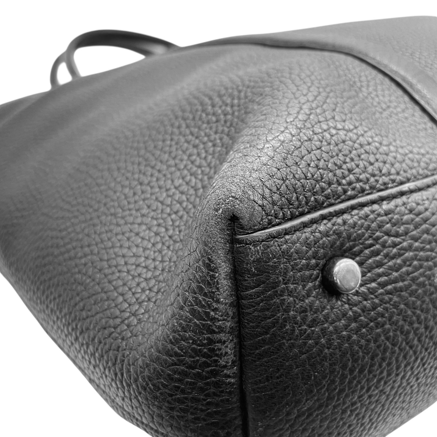 COACH コーチ 2WAY トートバッグ ショルダーバッグ 黒 ブラック レザー シボ革 シルバー金具 ロゴ 肩掛け可 斜め掛け可 ビジネス メンズ レディース J