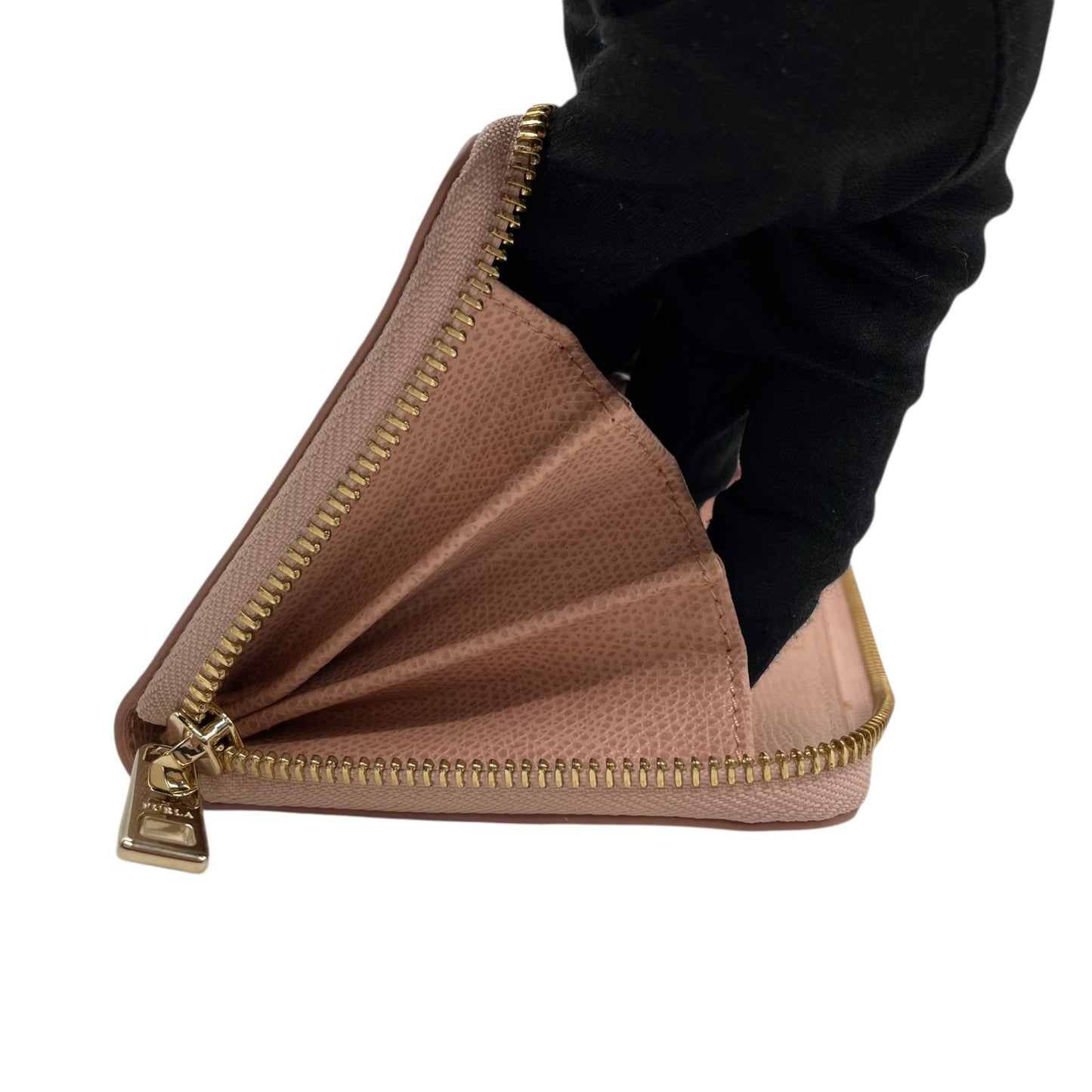 未使用級 美品 フルラ FURLA 長財布 バビロン リボンモチーフ ピンク レザー ラウンドファスナー ラウンドジップ 5