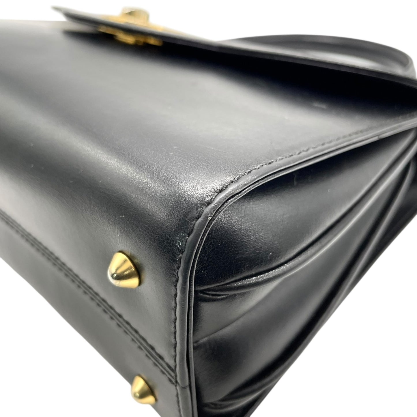 バリー BALLY 2WAY ハンドバッグ ショルダーバッグ フォーマル 黒 ブラック レザー ゴールド金具 ターンロック トップハンドル 斜め掛け可 レディース K1