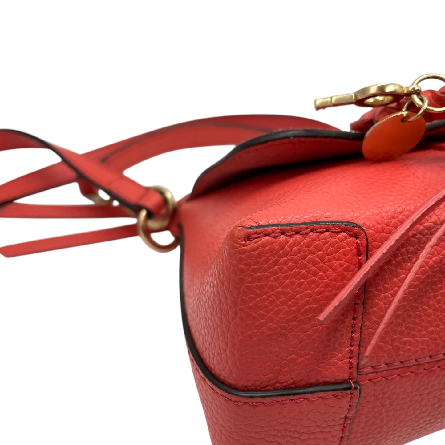 美品 シーバイクロエ ２WAY ハンドバッグ ショルダー ジョアンミニ スウェード レザー ピンク レディース フラップ K7