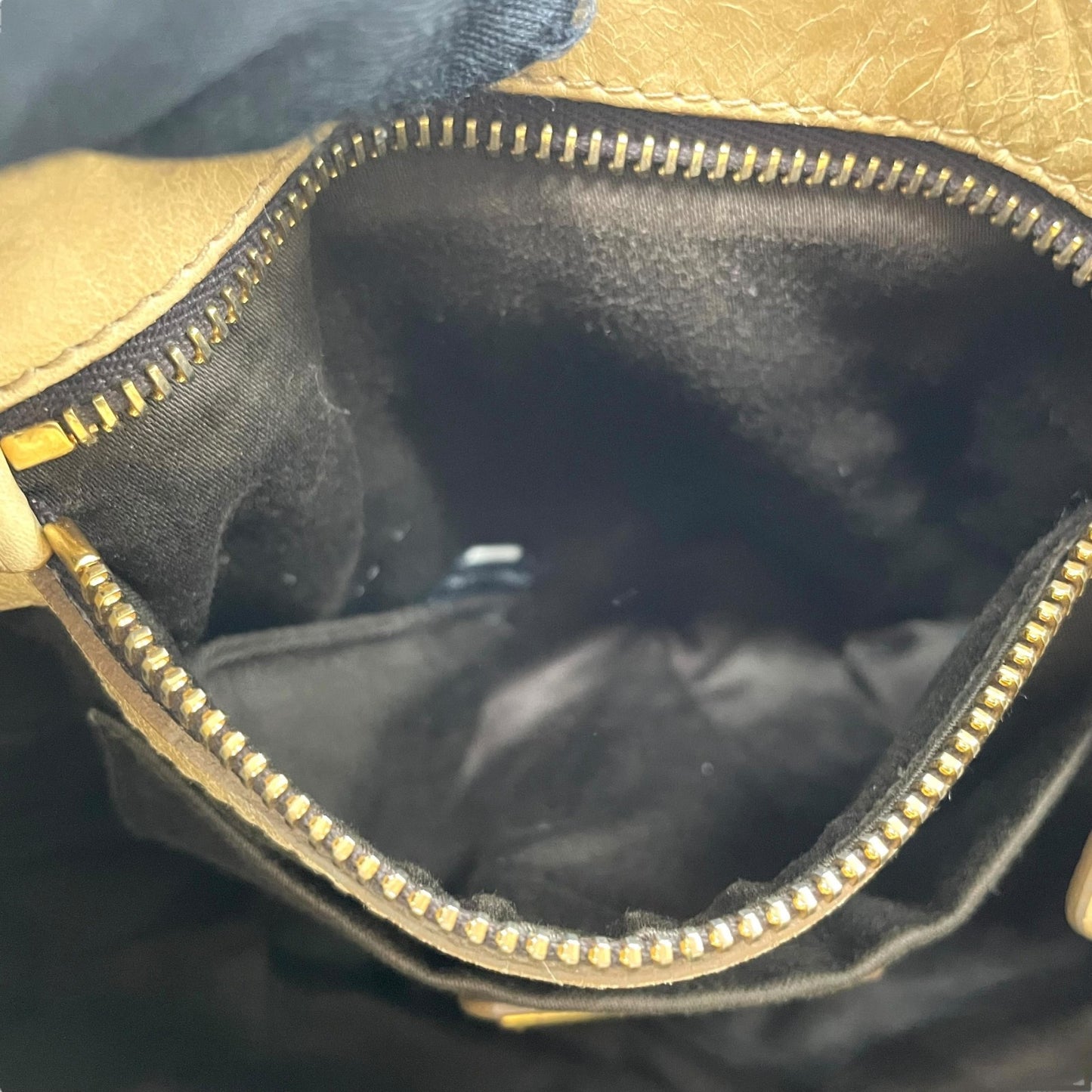 Authentic miumiu Matelassé 2WAY Handbag Shoulder Bag Leather Khaki Beige Gold Hardware Women's Crossbody