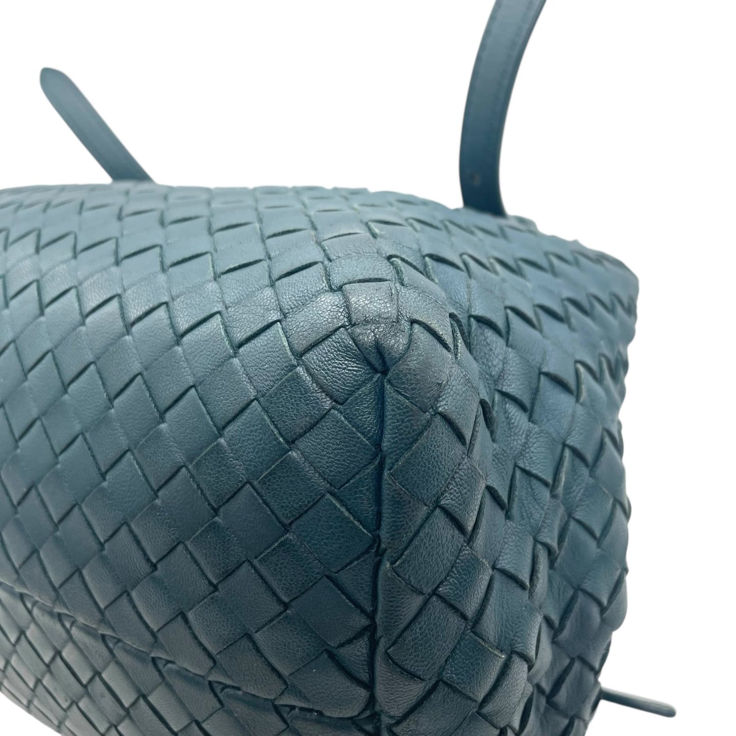 BOTTEGA VENETA ボッテガヴェネタ イントレチャート トートバッグ レザー ダークグリーン 肩掛け可 ハンドバッグ レディース 正規品 D