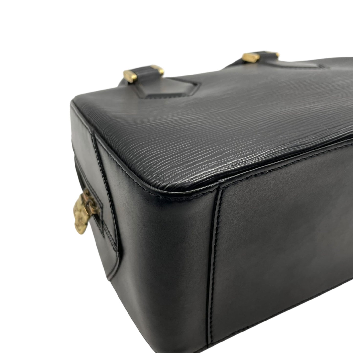 極美品 LOUIS VUITTON ルイ・ヴィトン サブロン ハンドバッグ エピ ノワール ブラック M52042 ゴールド金具 レディース D