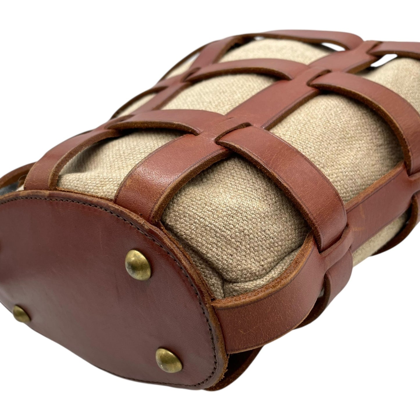 ジャストカンパーニュ Just Campagne バッグ ハンドバッグ トートバッグ レディース コットン 綿 キャンバス レザー ベージュ 巾着型 肩掛け ワンショルダー 定番 VALLEE SET truffe K1