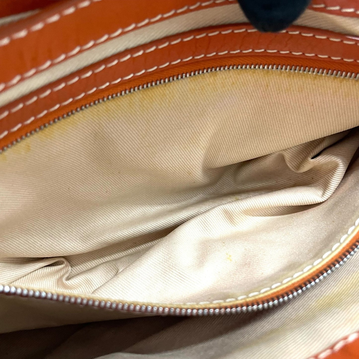 CELINE セリーヌ ショルダーバッグ ワンショルダー ベルトデザイン オレンジ ヴィンテージ シルバー金具 本革 レザー K6