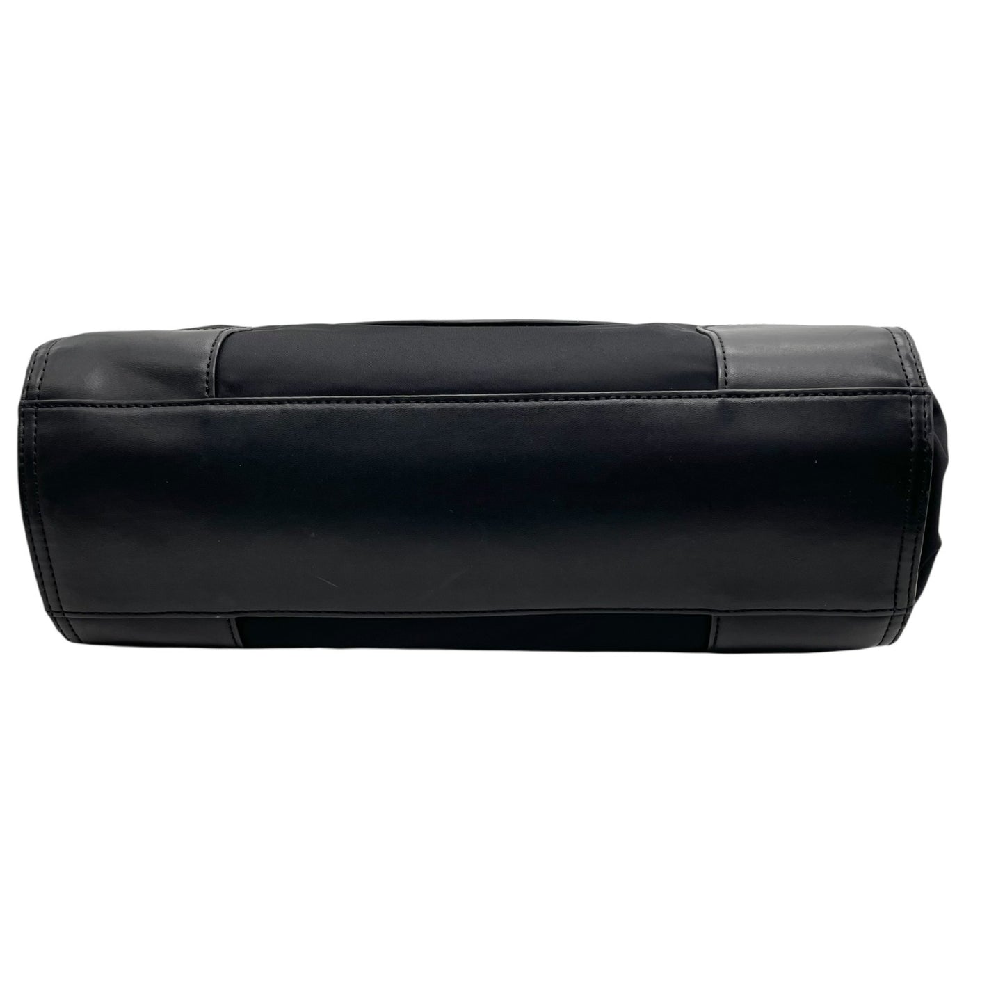 美品 TORY BURCH トリーバーチ エラ トートバッグ ブラック ナイロン レザー ゴールド金具 ロゴ 肩掛け可 レディース U17