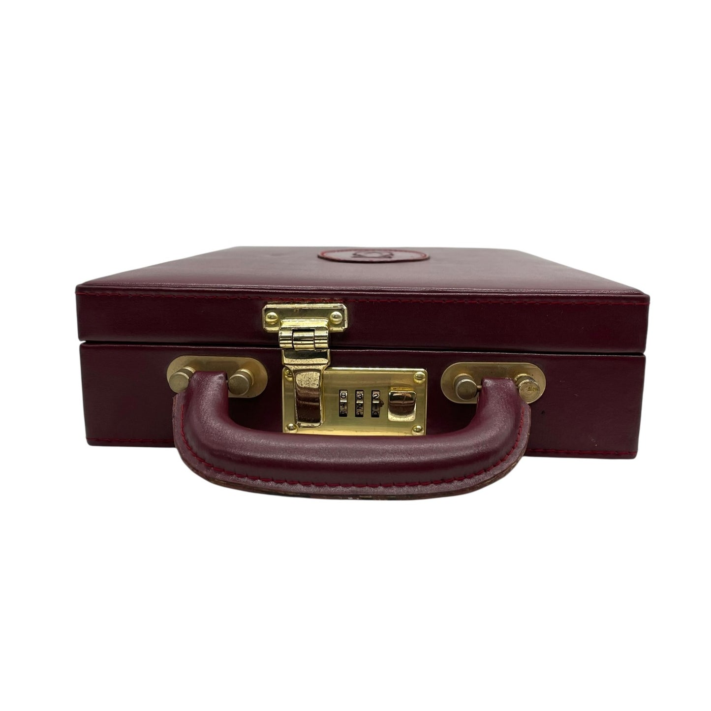 Cartier カルティエ アタッシュケース トランクケース ボルドー レザー ビジネスバッグ ゴールド金具 ヴィンテージ ビジネスバッグ 書類鞄 メンズ レディース A