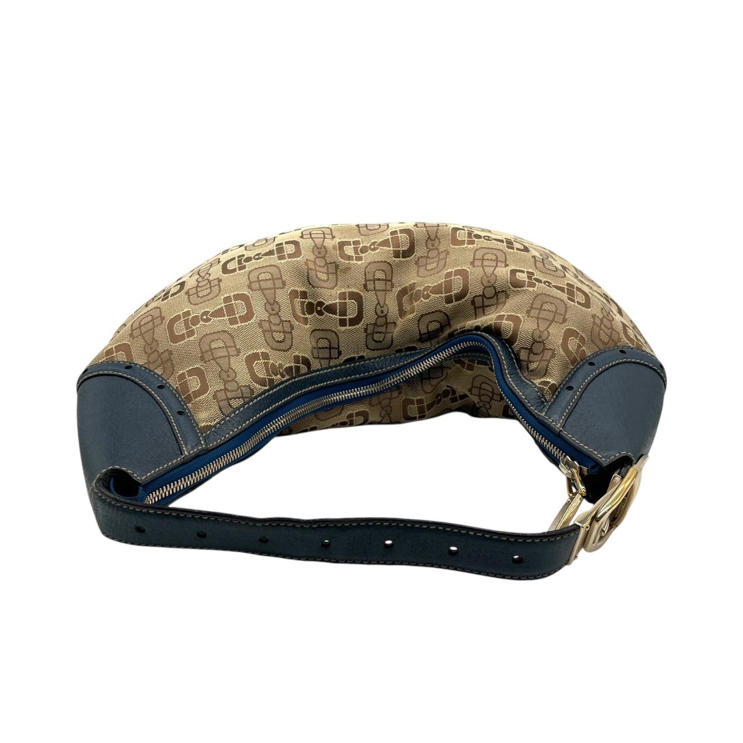 GUCCI グッチ ホースビット柄 ショルダーバッグ ワンショルダー ハンドバッグ キャンバス ブラウン ゴールド金具 Y2K C3