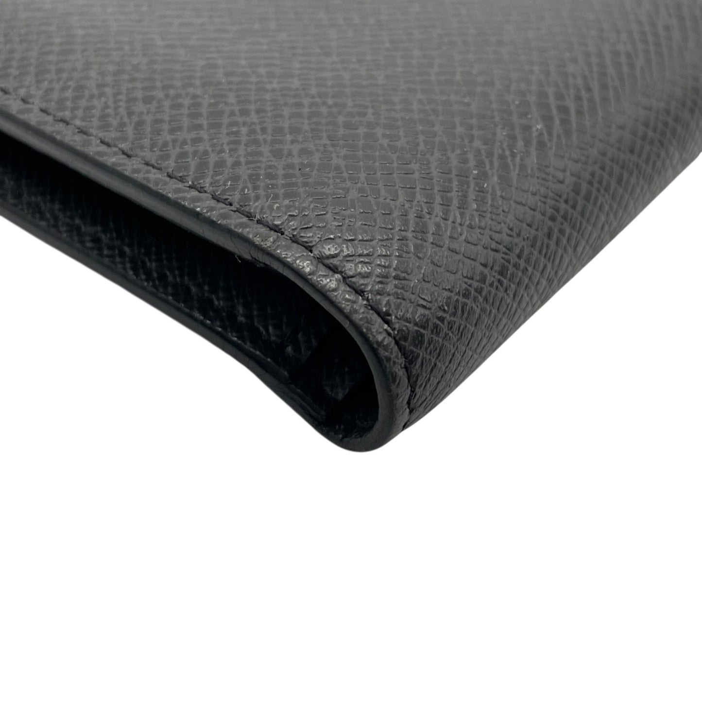 美品 LOUIS VUITTON ルイヴィトン タイガ ポルトフォイユ・ロン 二つ折り 長財布 M33402 レザー 黒 ブラック メンズ W5