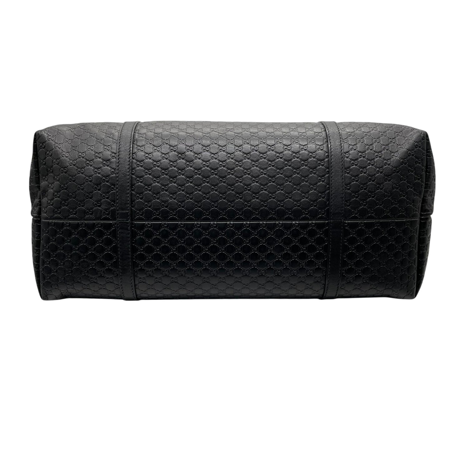 美品 GUCCI グッチ マイクログッチシマ トートバッグ 449648 黒 ブラック レザー ゴールド金具 肩掛け可 A4収納可 メンズ レディース E