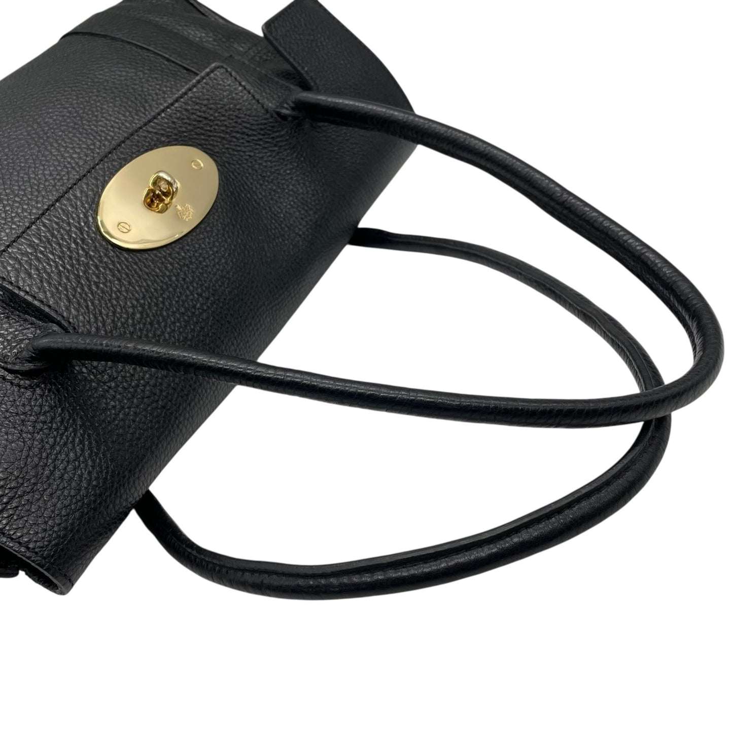 未使用級 美品 MULBERRY マルベリー ベイズウォーター ハンドバッグ トートバッグ 黒 ブラック レザー シボ革 ゴールド金具 肩掛け可 ターンロック レディース E