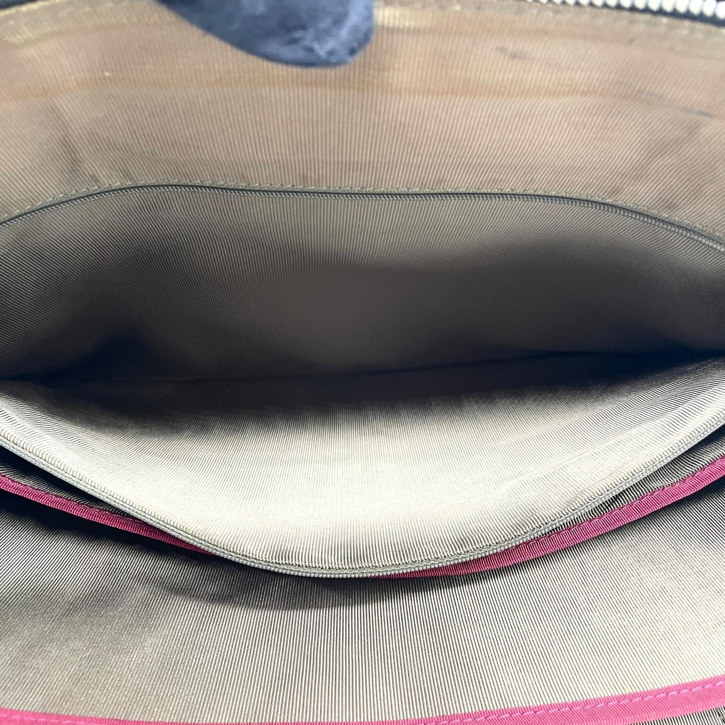 ポールスミス Paul Smith ビジネスバッグ ブリーフケース ナイロン×レザー 黒 ブラック マルチストライプ メンズ S14