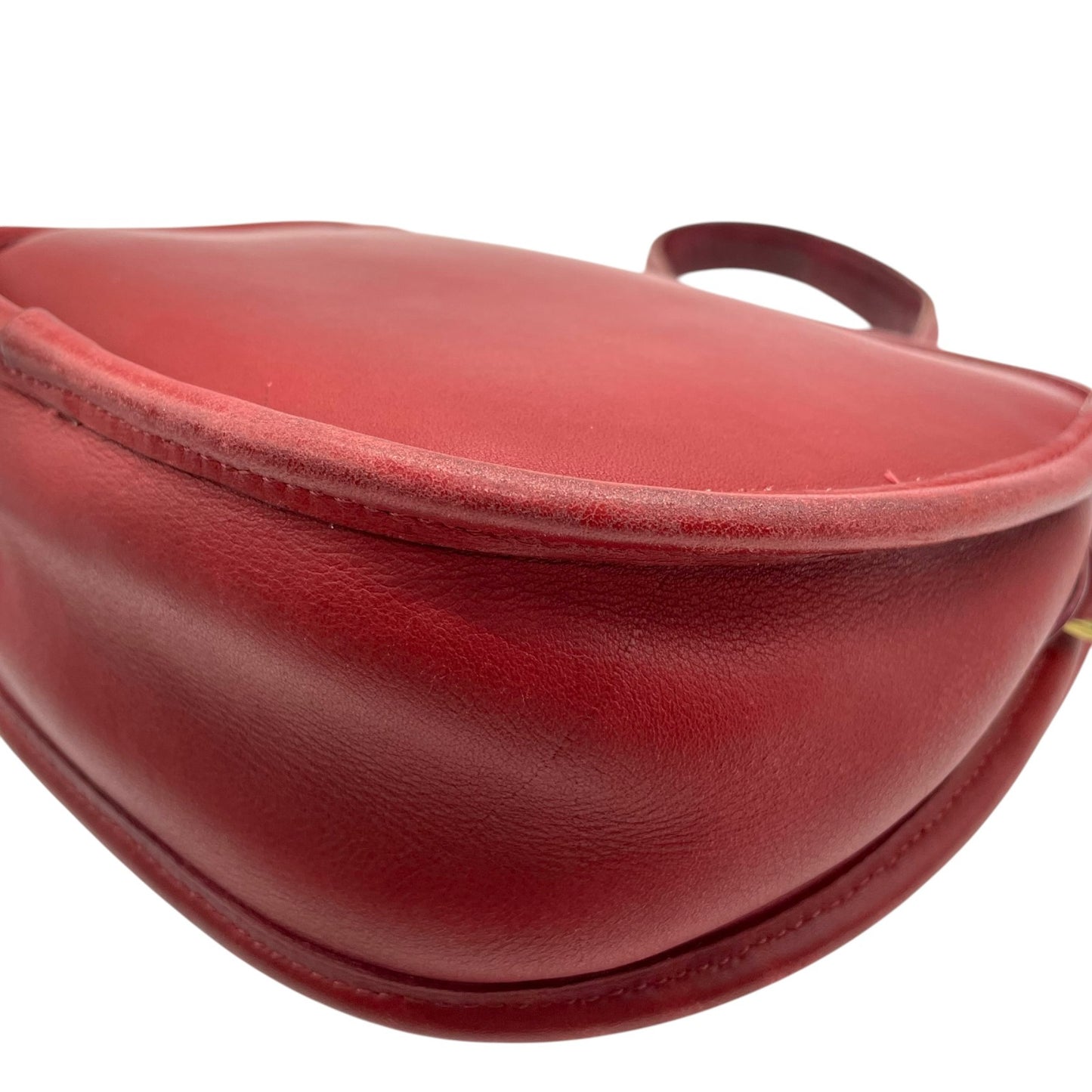 希少 COACH コーチ ショルダーバッグ ターンロック レザー 2WAY ハンドバッグ レッド 赤 S90 オールドコーチ グラブタンレザー vintage