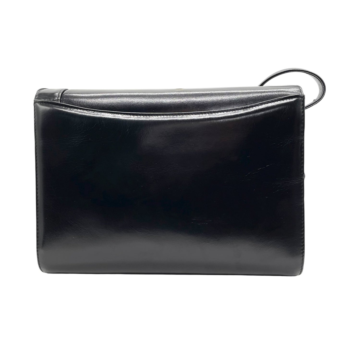 ジバンシィ GIVENCHY ジバンシー ショルダーバッグ レザー 黒 ブラック ゴールド金具 ロゴ ヴィンテージ C5