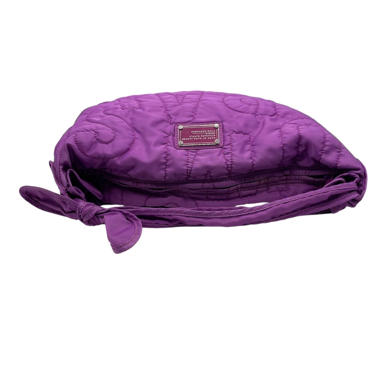 美品 マークバイマークジェイコブス MARC BY MARC JACOBS ナイロン キルティング ショルダーバッグ ハンドバッグ ワンショルダー 紫 パープル T4