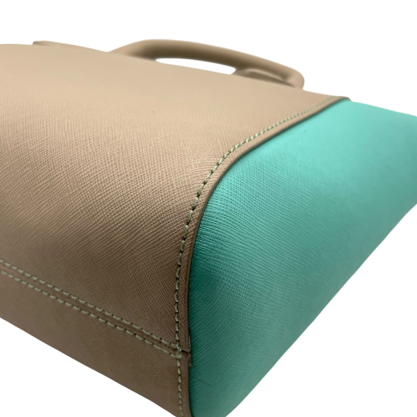 美品 ジルスチュアート JILLSTUART トートバッグ ショルダーバッグ 肩掛け 2WAY バイカラー ゴールド ポーチ付き ベージュ×ミントグリーン D2