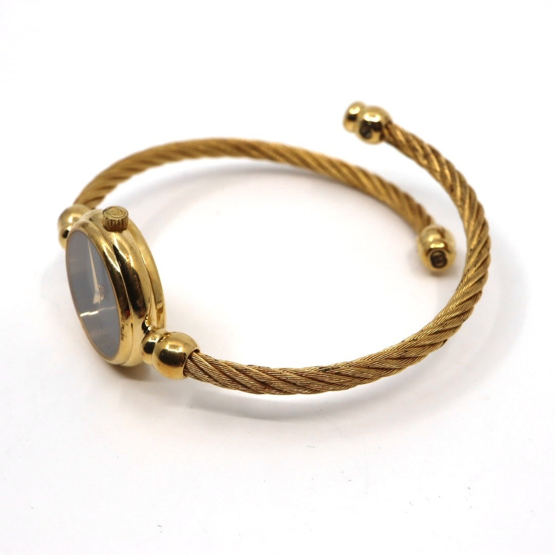 美品 電池交換済 グッチ GUCCI 2700.2.L 腕時計 レディースウォッチ バングルウォッチ ワイヤーブレスレット クォーツ ゴールド ブラック文字盤 アナログ ヴィンテージ ビンテージ エレガント クラシック ドレスウォッチ 稼働品 G3