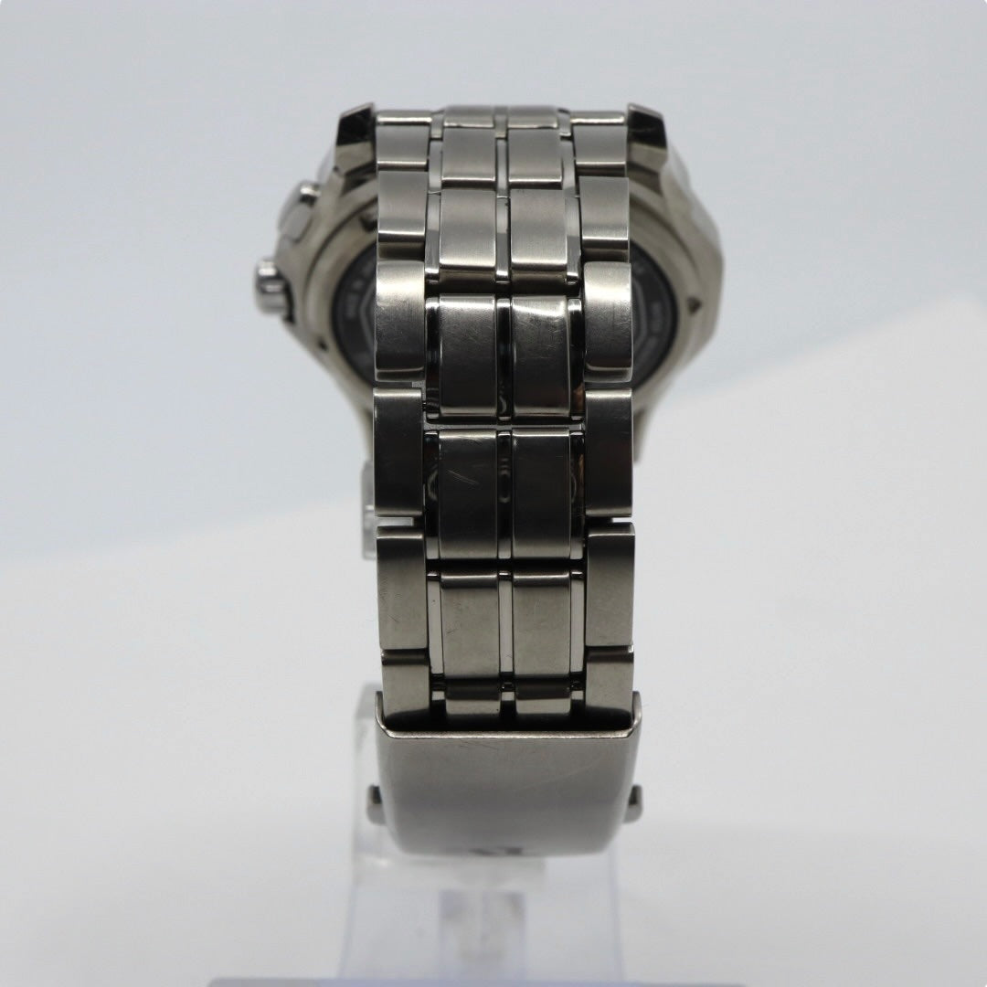 【稼働品／クリーニング済】セイコー SEIKO ブライツ 7B22-0AC0 腕時計 メンズウォッチ ソーラー電波 チタン ブラック文字盤 シルバー デイト アナログ ビジネスシーン カジュアル 軽量モデル G3