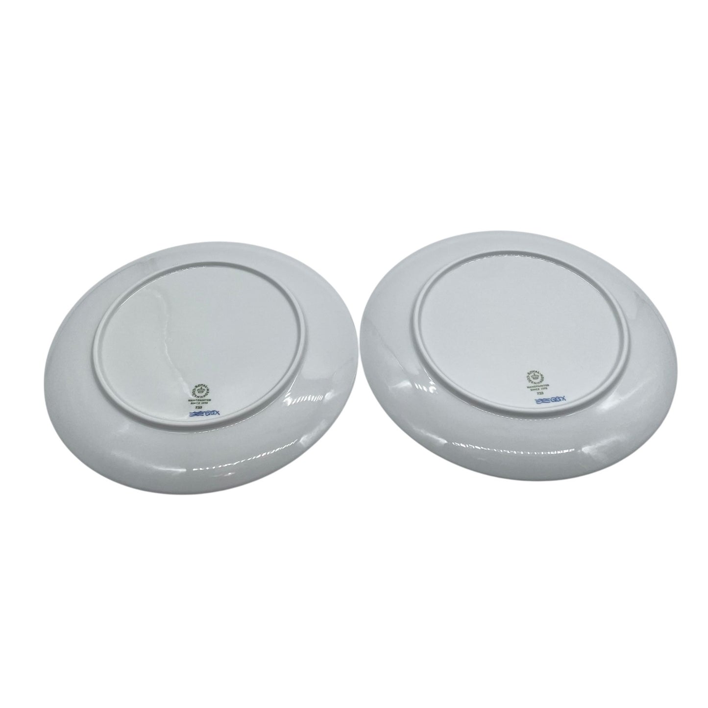 未使用 美品 Royal Copenhagen ロイヤルコペンハーゲン ブルーライン 丸皿 クーププレート 23cm 2枚セット 食器 箱付き