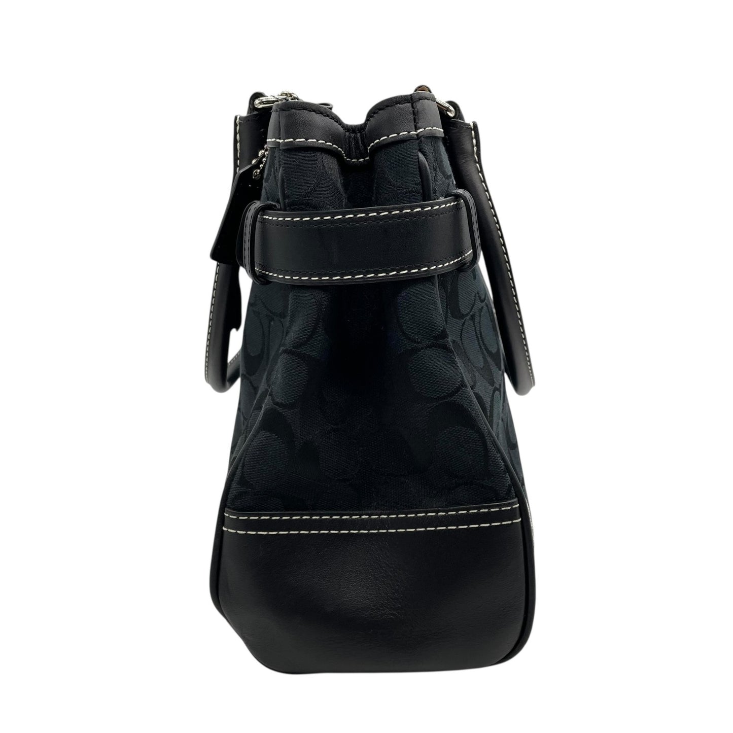 コーチ COACH トートバッグ シグネチャーF08K07 黒 ブラック 紺 ネイビー ジャガード レザー ホースビット A4対応 通勤 通学 U12