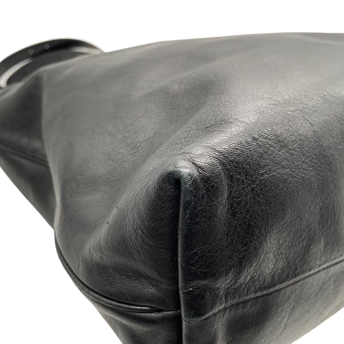 コーチ COACH トートバッグ 黒 ブラック レザー シンプルデザイン A4対応 肩掛け ショルダー 71329 チャーム付き U11