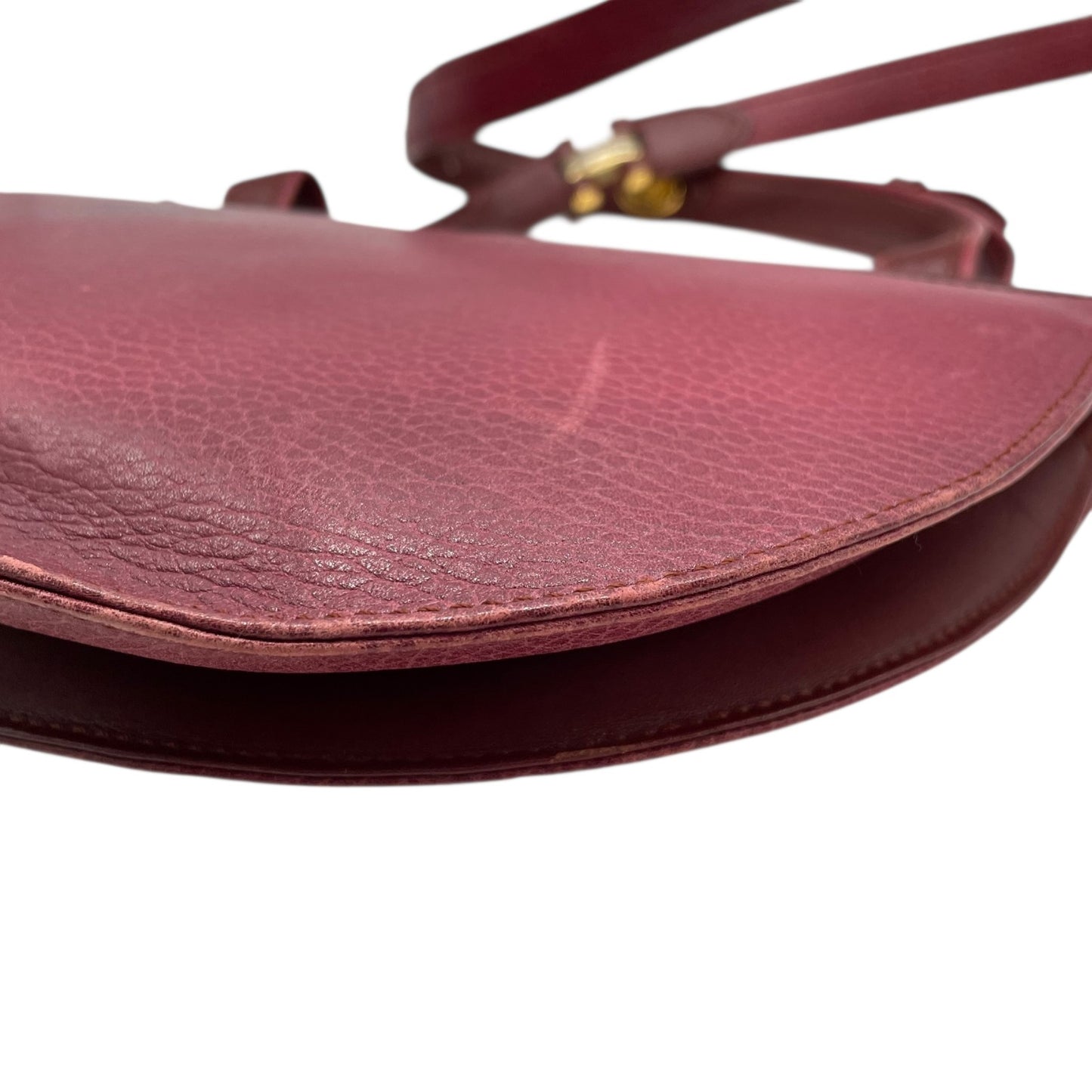 Cartier カルティエ マストライン ショルダーバッグ 赤 ボルドー ワインレッド レザー 本革 ゴールド金具 斜め掛け可 フラップ開閉 2Cモチーフ レディース C6