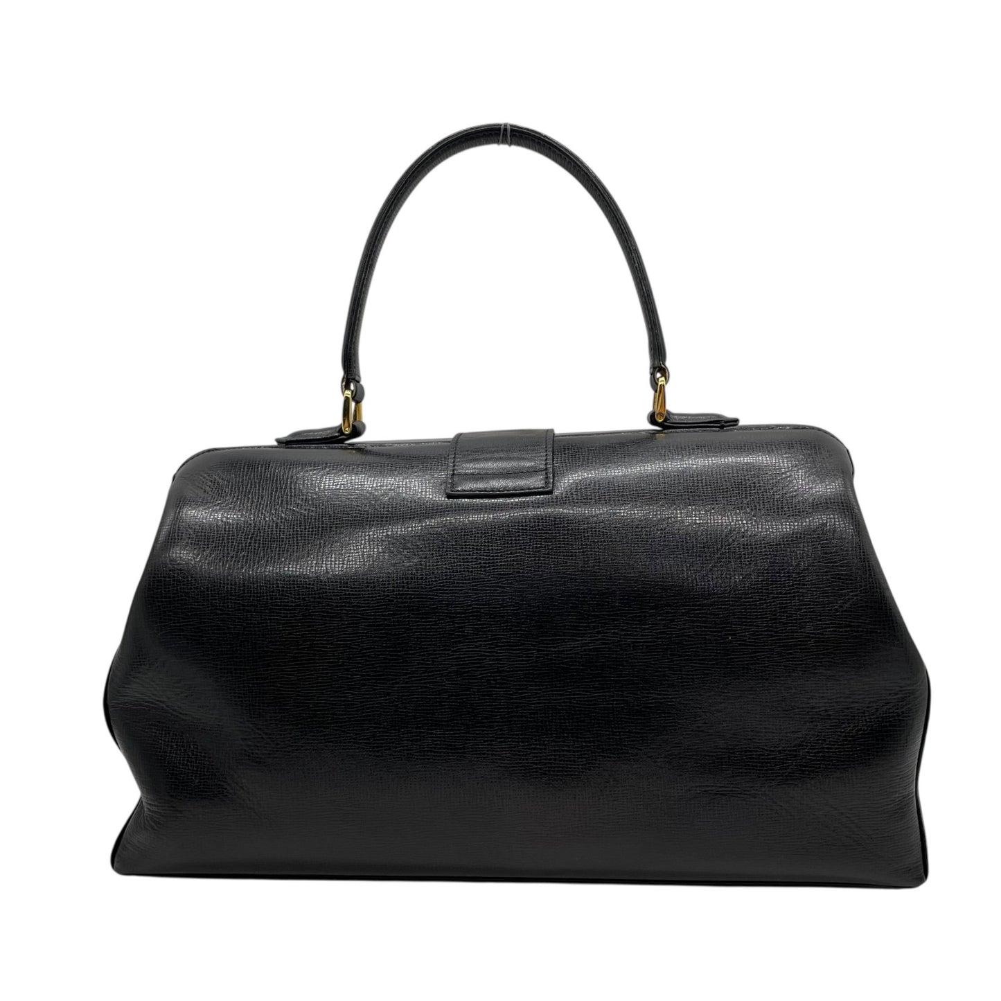 GIVENCHY ジバンシィ ジバンシー SACS ハンドバッグ 黒 ブラック レザー 本革 ゴールド金具 トップハンドル Gロゴ 手提げ レディース ヴィンテージ B5