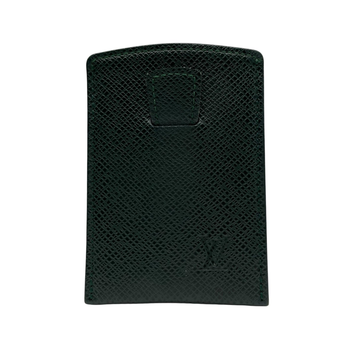 美品 LOUIS VUITTON ルイヴィトン タイガ エテュイ カルト デヴィジット トワレット カードケース M30544 緑 グリーン レザー 定期ケース メンズ ビジネス W3