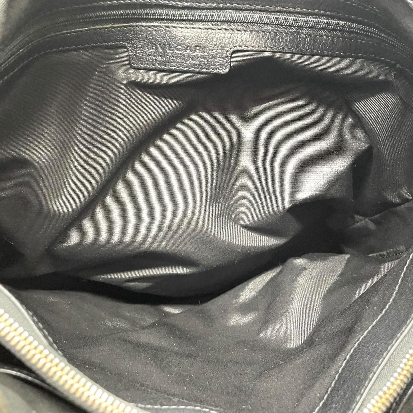 BVLGARI ブルガリ コレツィオーネ トートバッグ ワンショルダー ロゴ PVC レザー グレー 黒 ブラック ゴールド金具 肩掛け可 メンズ レディース U15