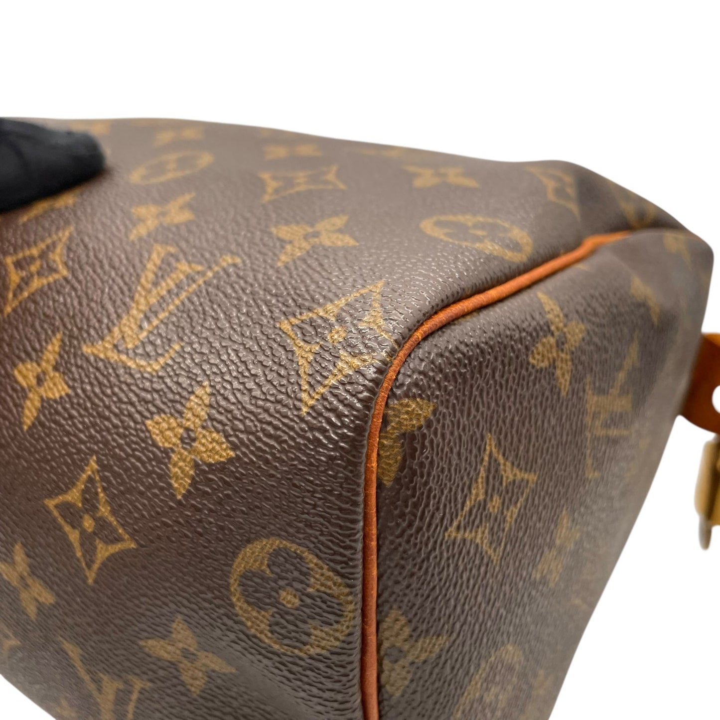 Authentic Louis Vuitton Speedy 25 Monogram Mini Boston Bag Brown Leather M41109