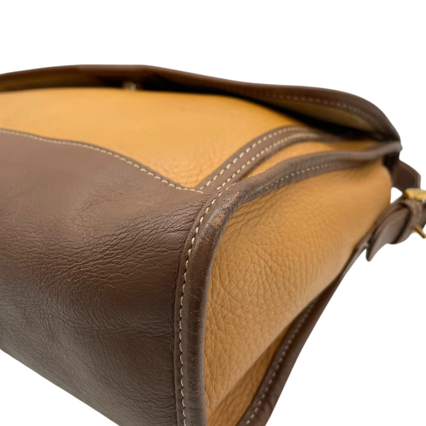 Authentic LOEWE Anagram Leather Shoulder Bag Camel Brown Embossed Logo Crossbody Vintage Archive Women