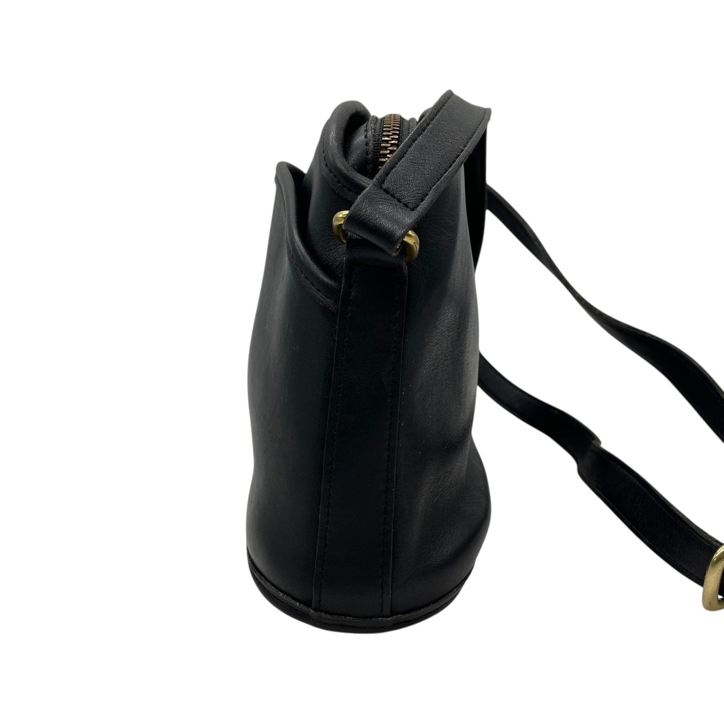 希少 COACH オールドコーチ ヴィンテージ ショルダーバッグ 黒 ブラック 本革 グラブタンレザー USA製 斜め掛け クロスボディ ゴールド金具 9976 レディース U10