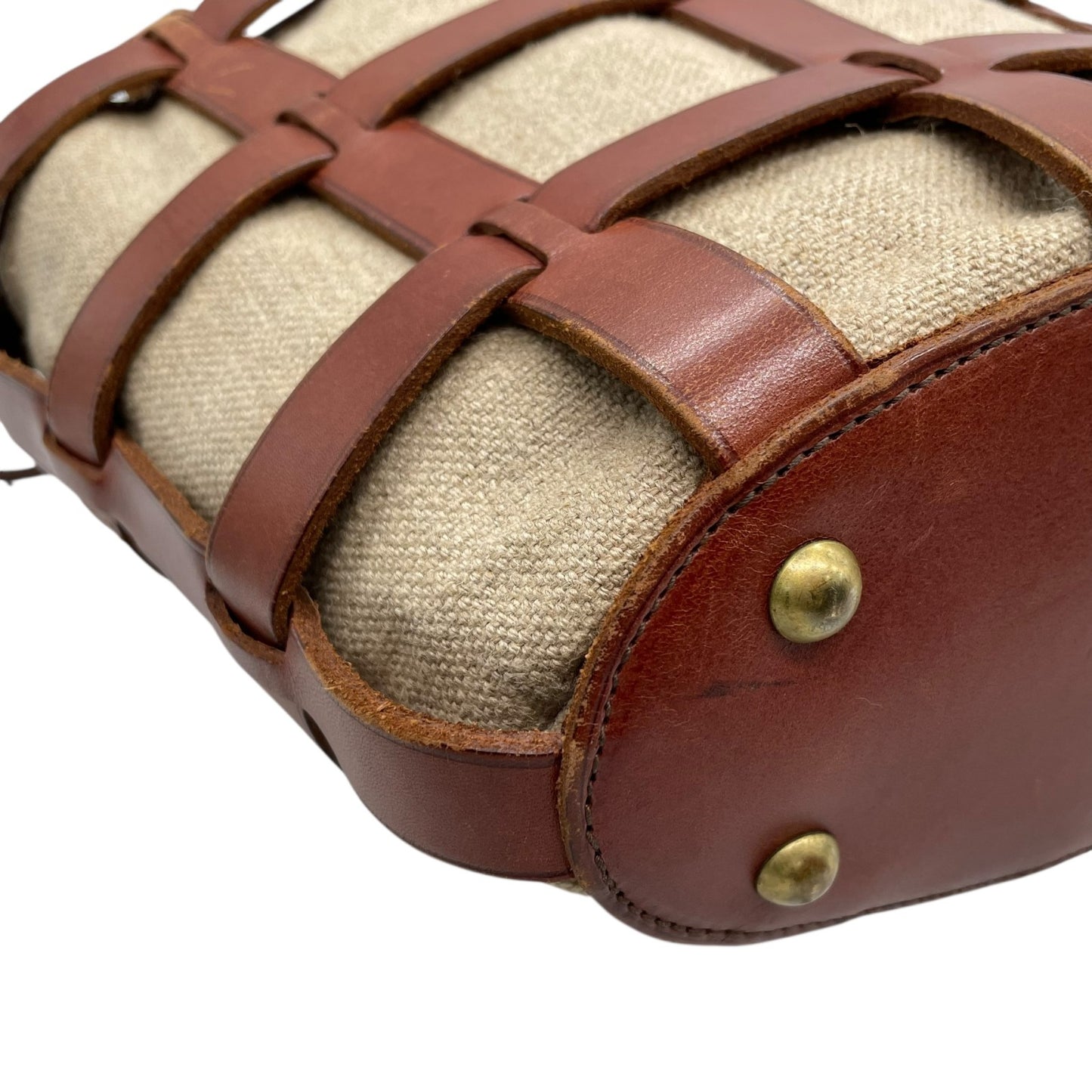 ジャストカンパーニュ Just Campagne バッグ ハンドバッグ トートバッグ レディース コットン 綿 キャンバス レザー ベージュ 巾着型 肩掛け ワンショルダー 定番 VALLEE SET truffe K1