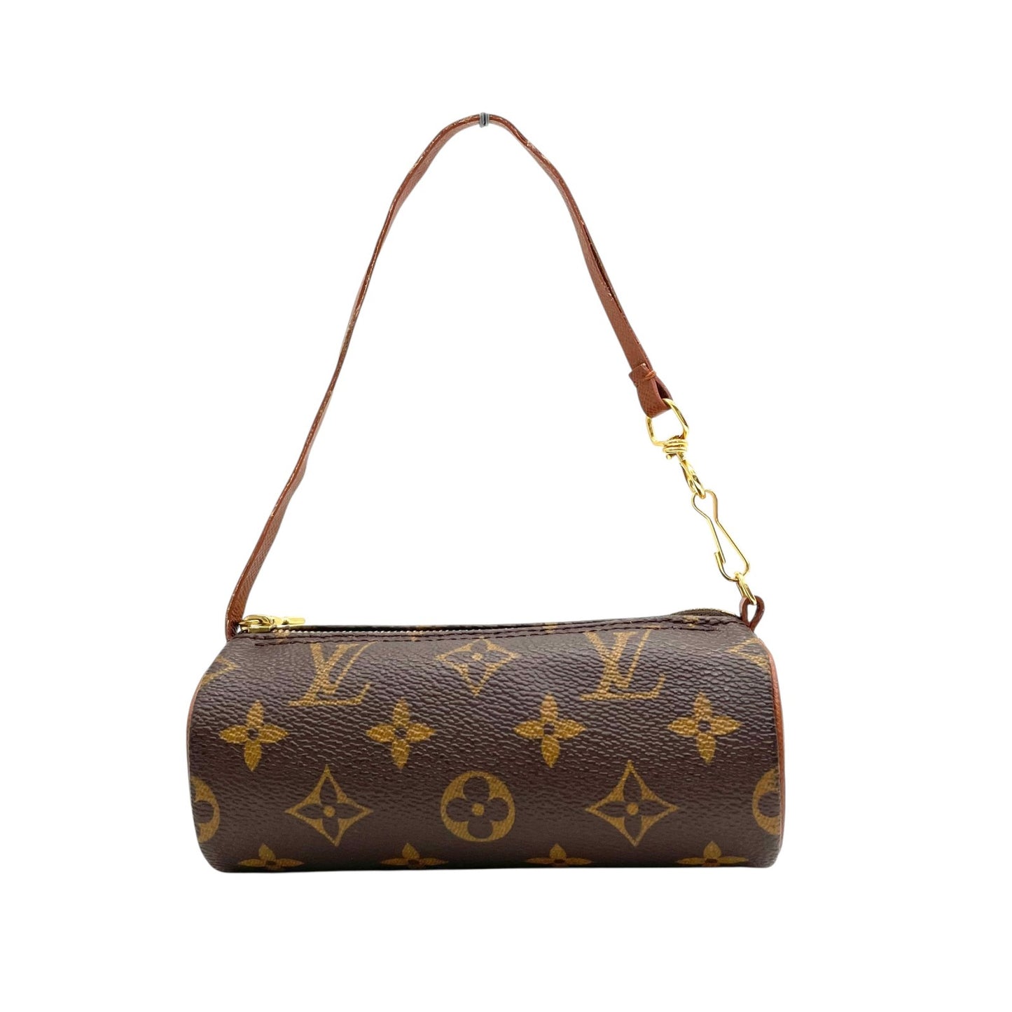 美品 ルイヴィトン モノグラム パピヨン用 ミニポーチ モノグラムキャンバス×レザー ゴールド金具 正規品 D2