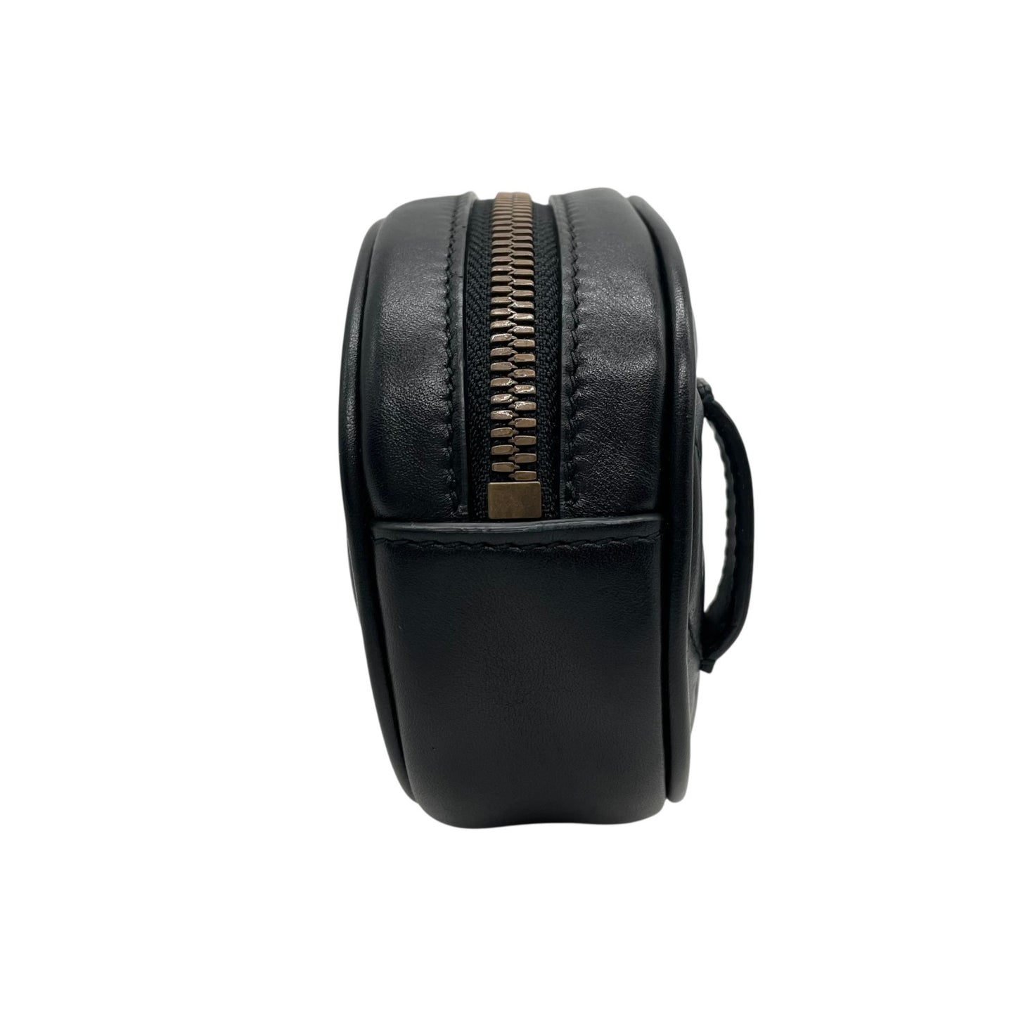 【新品同様】 GUCCI グッチ ウエストバッグ GGマーモント 476434 ベルトバッグ ブラック レザー キルティング ゴールド金具 レディース B3