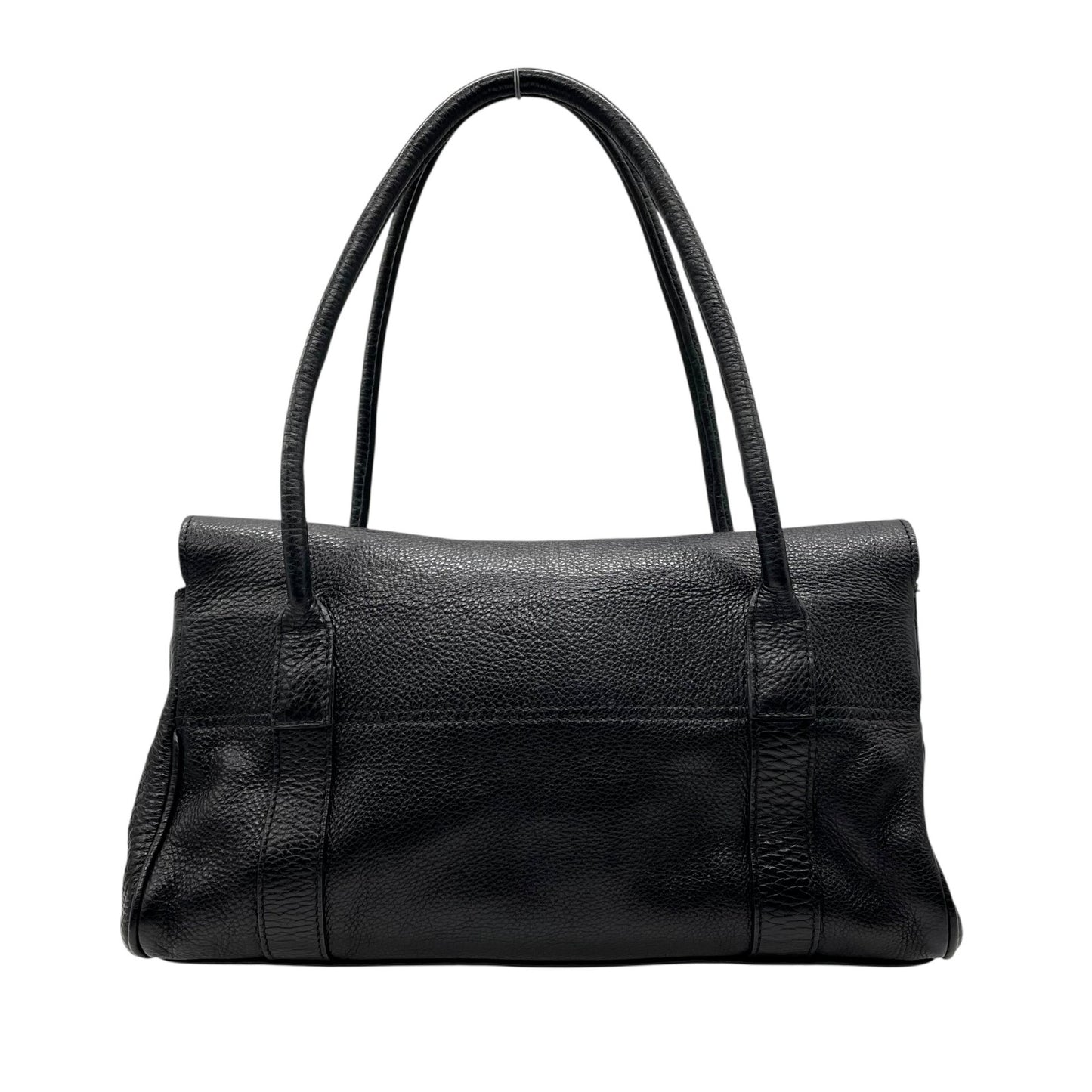 未使用級 美品 MULBERRY マルベリー ベイズウォーター ハンドバッグ トートバッグ 黒 ブラック レザー シボ革 ゴールド金具 肩掛け可 ターンロック レディース E