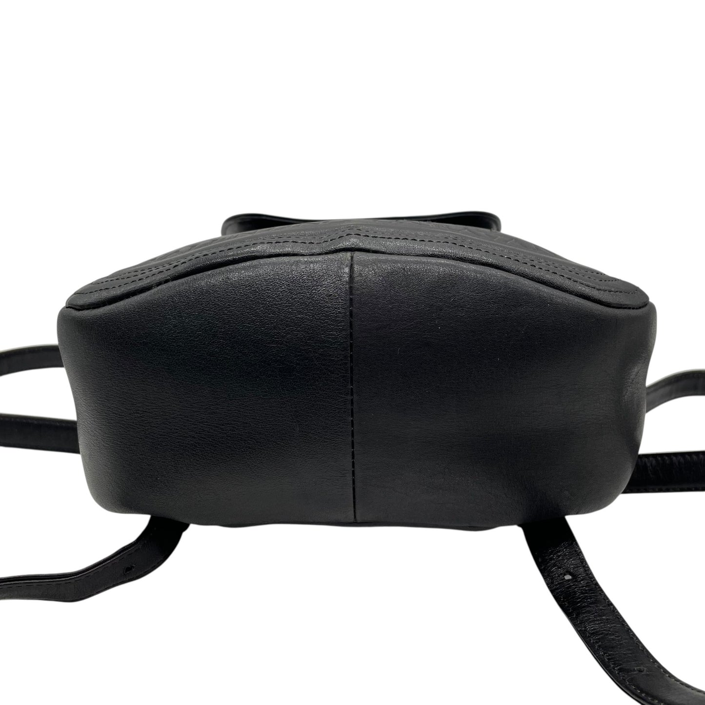 VALENTINO GARAVANI ヴァレンティノ ガラヴァーニ リュックサック バックパック フラップ付き 本革 レザー ブラック ロゴ メンズ レディース K5