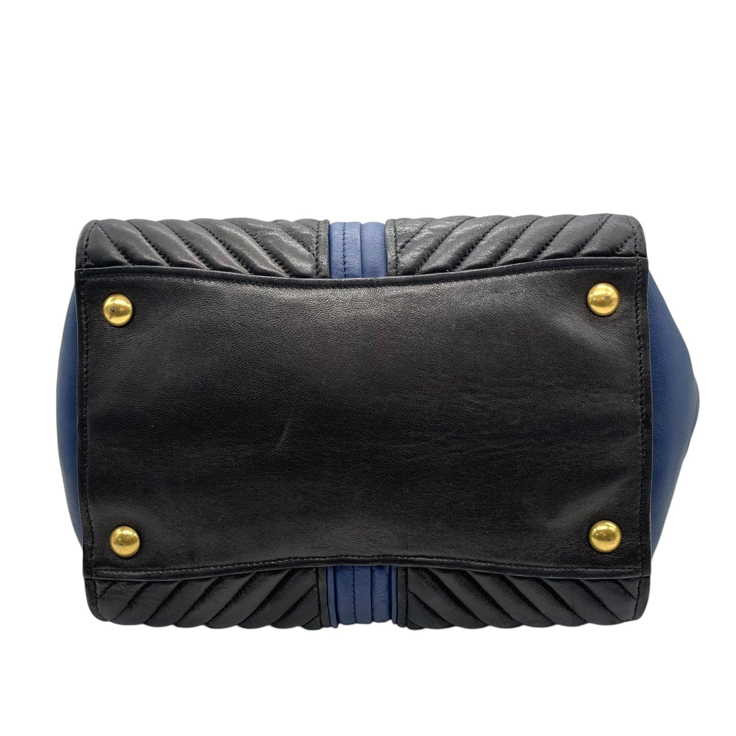 美品 miu miu ミュウミュウ トートバッグ ハンドバッグ バイカラー バイカー ナッパ ゴールド金具 レディース レザー 本革 A1