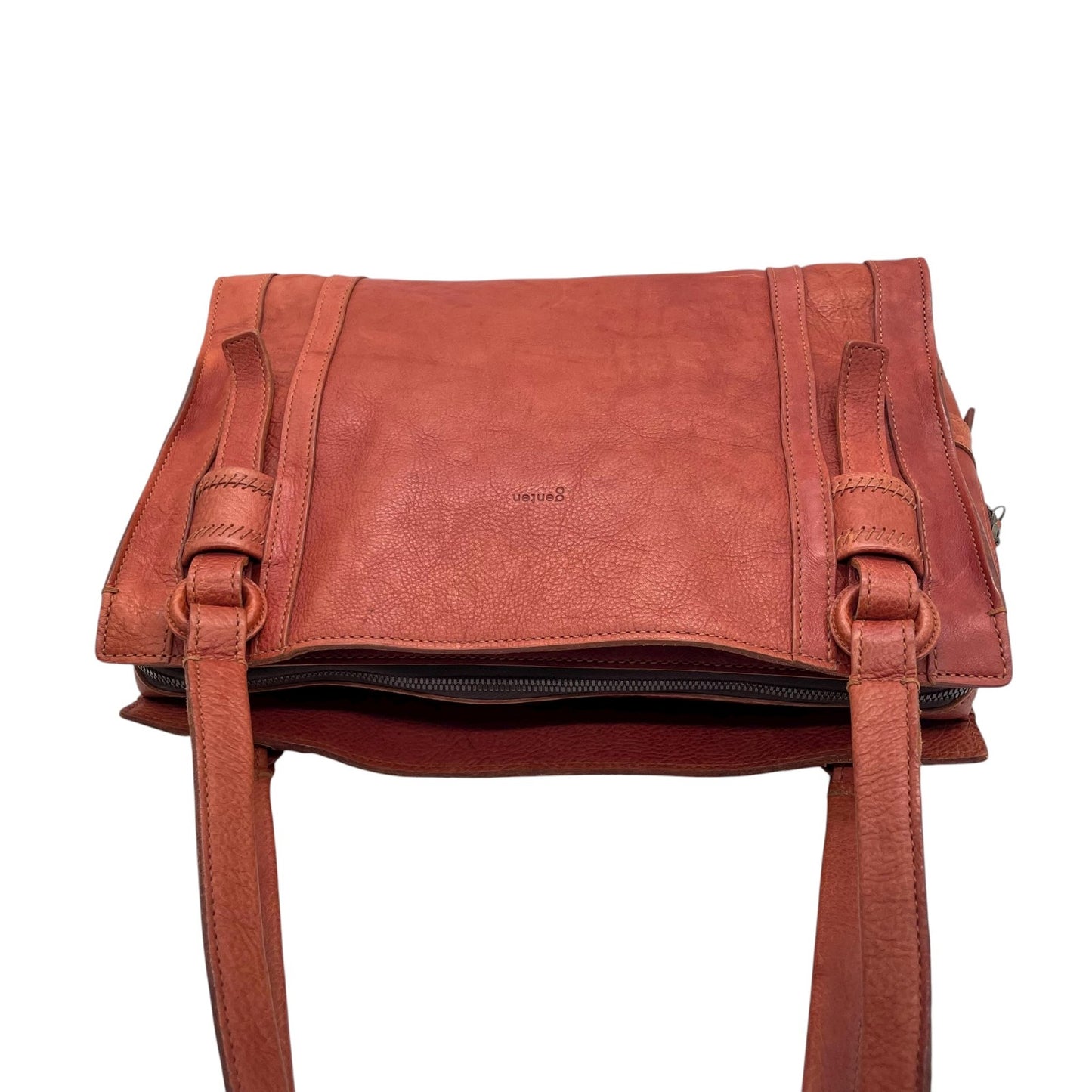 ゲンテン genten トートバッグ レザー 本革 オレンジブラウン 茶色 肩掛け ショルダー ナチュラル風味 T2