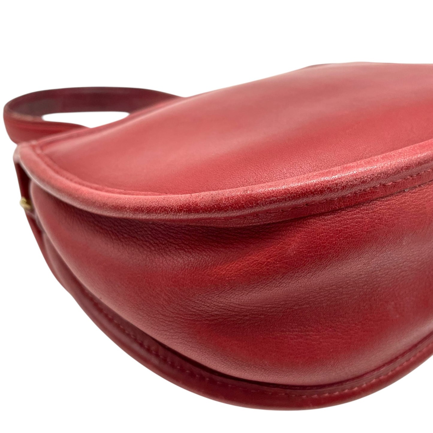 希少 COACH コーチ ショルダーバッグ ターンロック レザー 2WAY ハンドバッグ レッド 赤 S90 オールドコーチ グラブタンレザー vintage