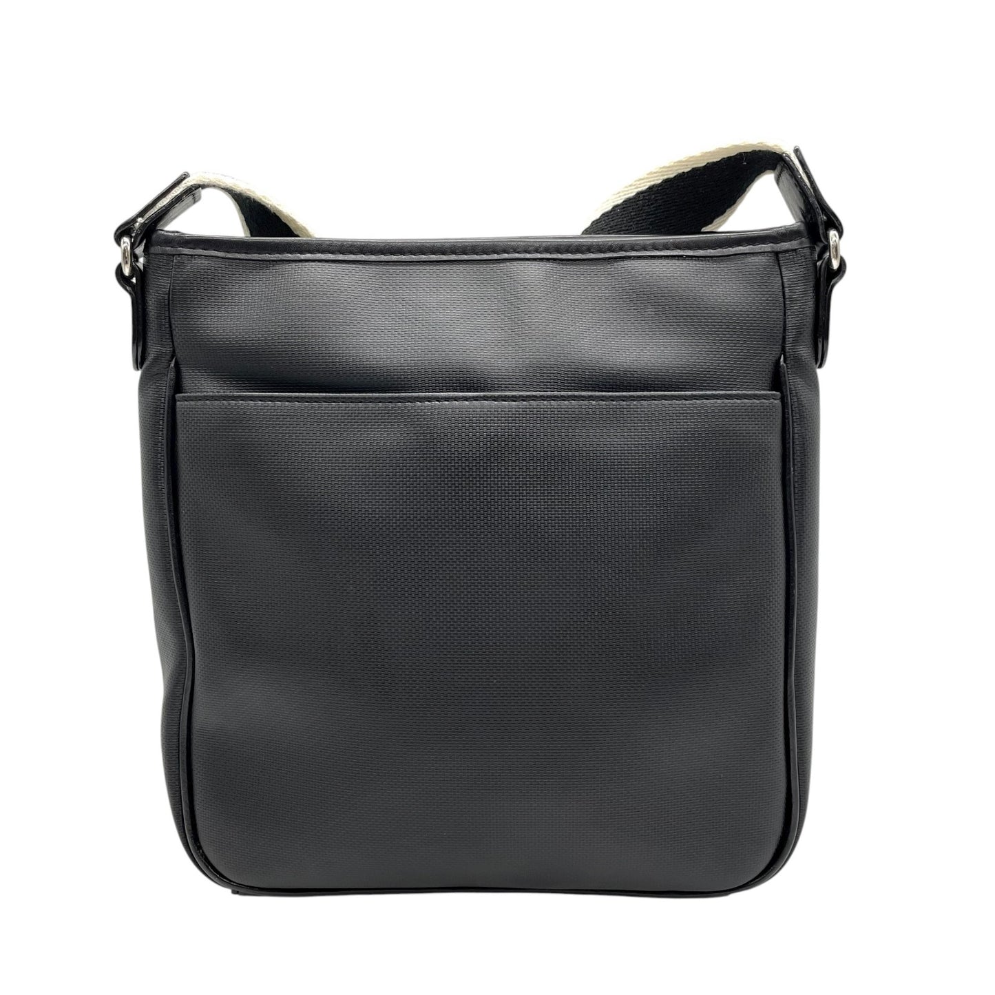 美品 カステルバジャック CASTELBAJAC ショルダーバッグ クロスボディ ロゴ刺繍 レザー ナイロン 黒 ブラック C11