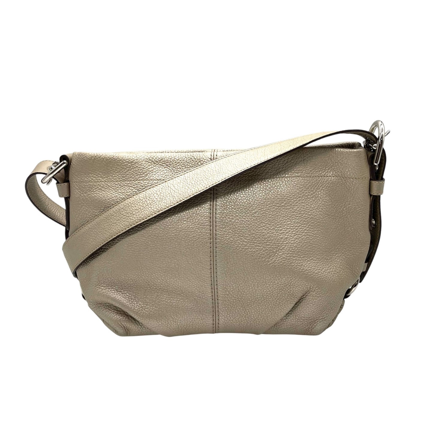 コーチ COACH レザー ショルダーバッグ 肩掛け F15065 グレージュ ベージュ シルバー金具 柔らかいシボ革 上品 C5