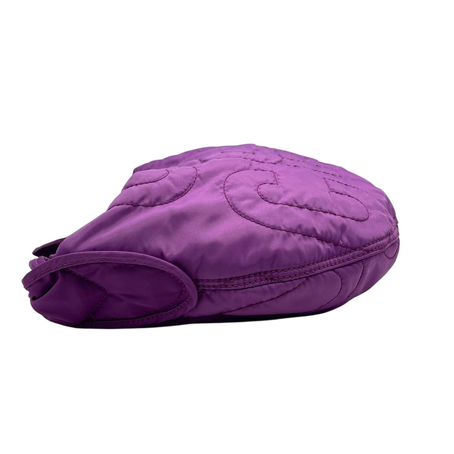 美品 マークバイマークジェイコブス MARC BY MARC JACOBS ナイロン キルティング ショルダーバッグ ハンドバッグ ワンショルダー 紫 パープル T4