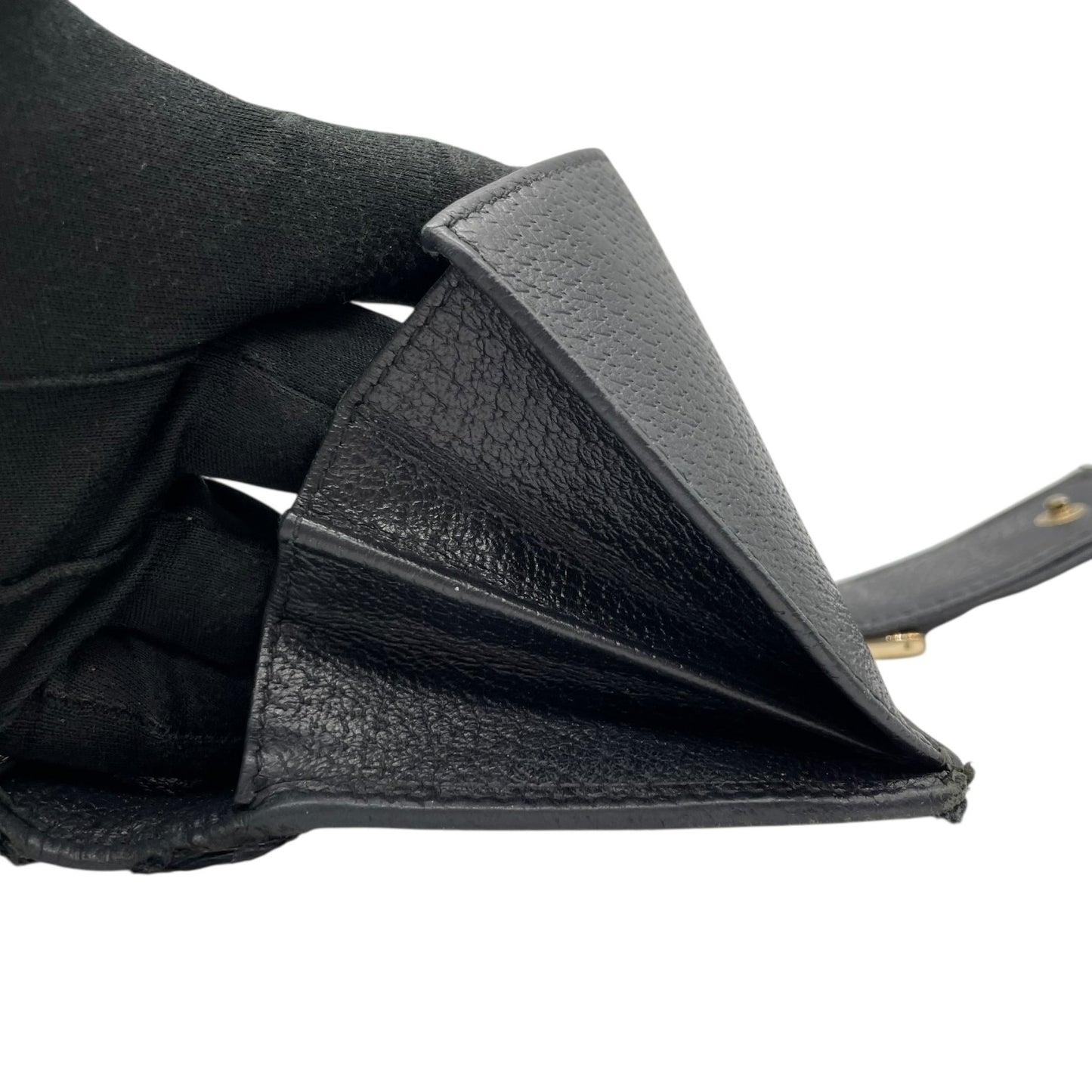 グッチ GUCCI 二つ折り 長財布 GGキャンバス 黒 ブラック キャンバス レザー ゴールド金具 GG柄 メンズ レディース M5