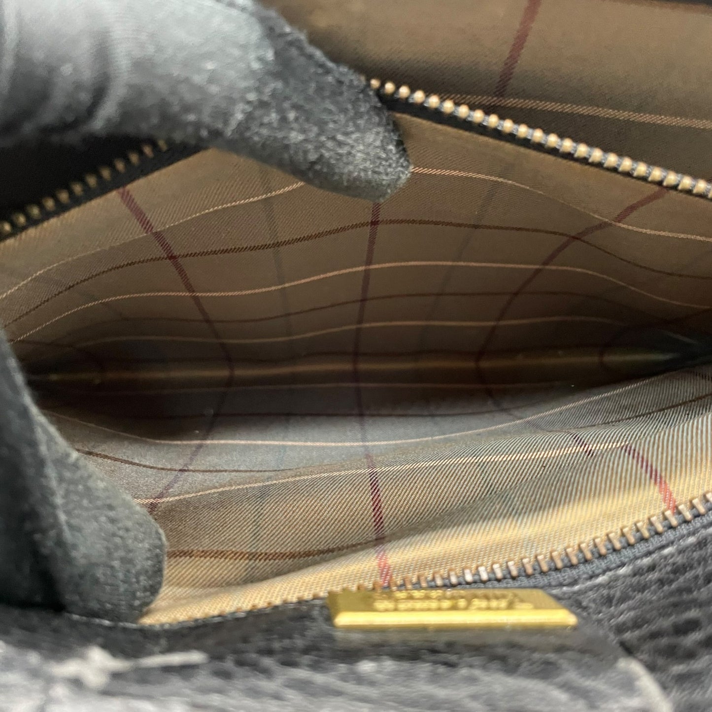 バーバリー BURBERRY ビジネスバッグ ブリーフケース ダレスバッグ ブラック 黒 レザー シボ革 ゴールド金具 ホースロゴ ヴィンテージ メンズ B