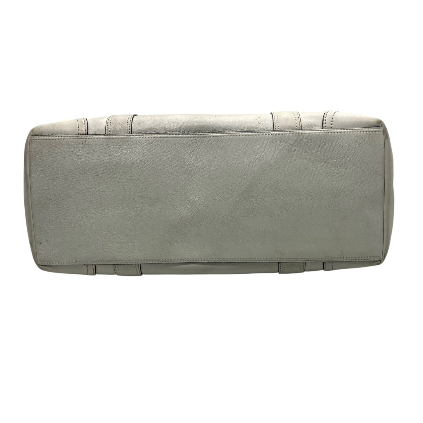 コーチ COACH トートバッグ ホワイト 白 レザー A4収納可 肩掛け可 ロゴチャーム シルバー金具 レディース T1