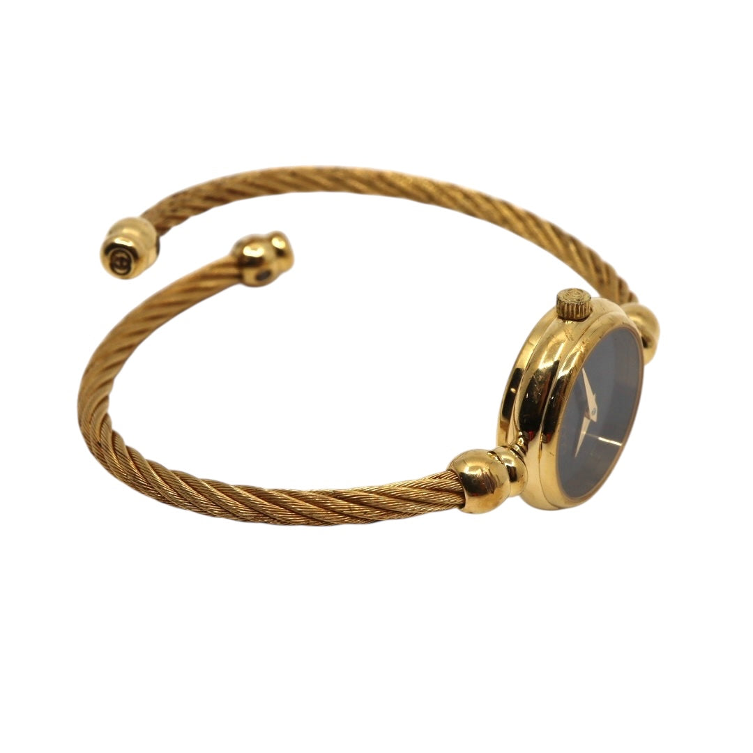 美品 電池交換済 グッチ GUCCI 2700.2.L 腕時計 レディースウォッチ バングルウォッチ ワイヤーブレスレット クォーツ ゴールド ブラック文字盤 アナログ ヴィンテージ ビンテージ エレガント クラシック ドレスウォッチ 稼働品 G3