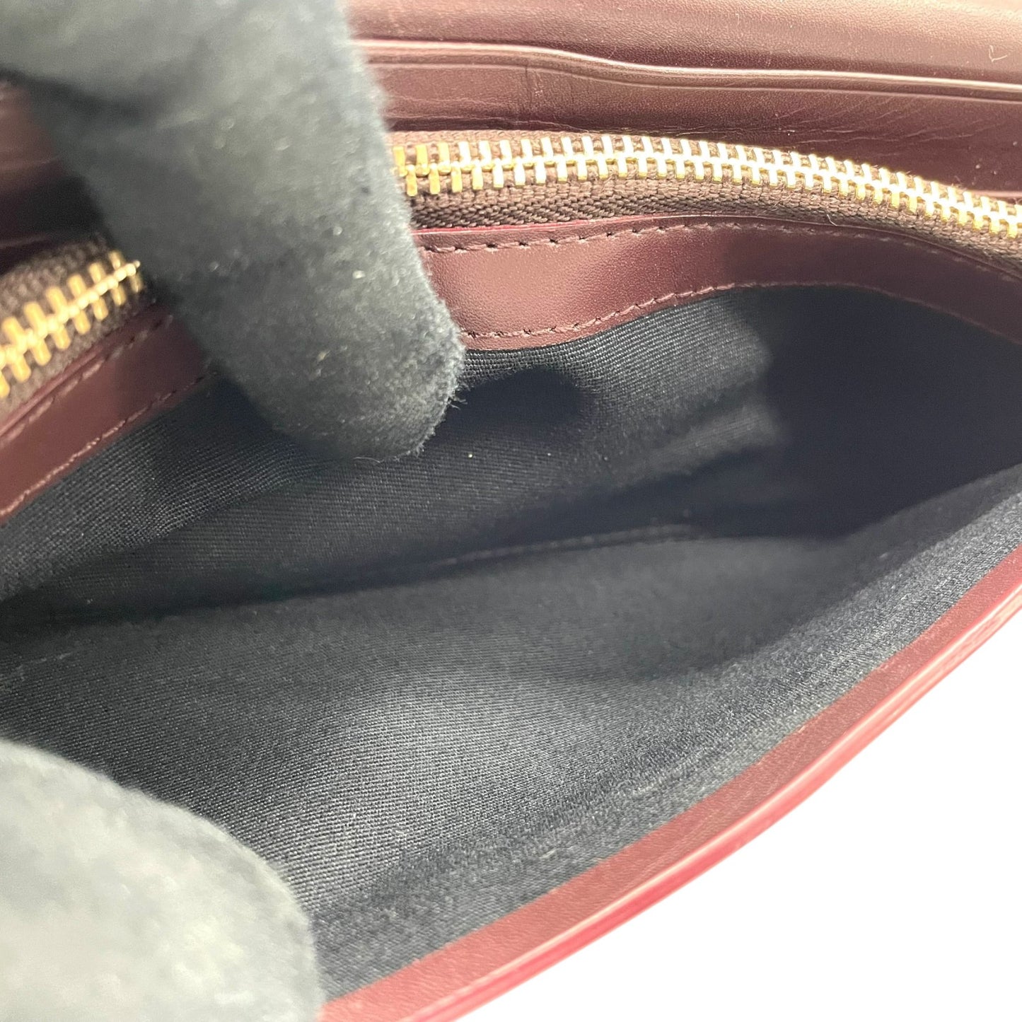 ポールスミス Paul Smith 長財布 折り財布 インサイドマルチストライプ マルチカラー レザー ボルドー ワインレッド 財布 3