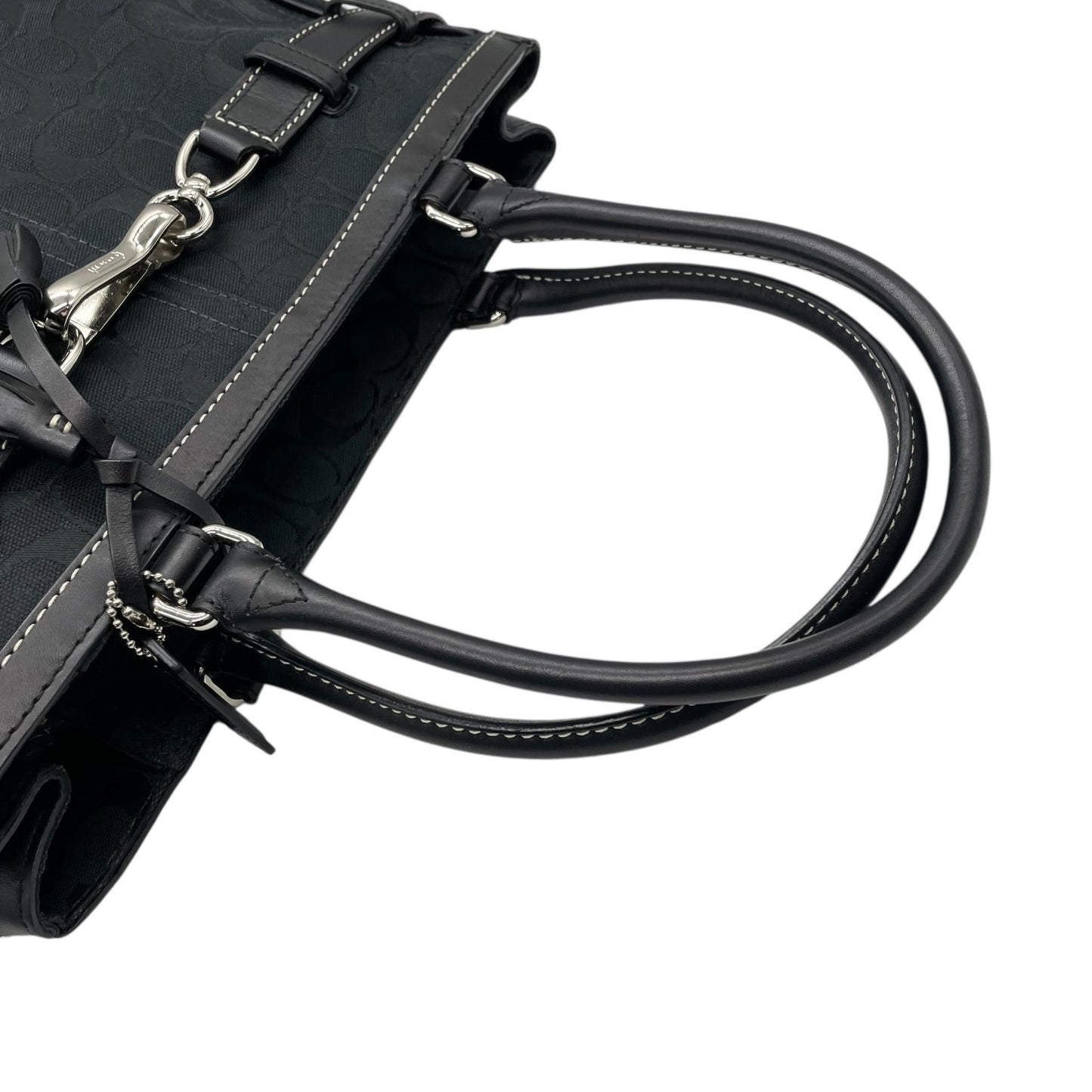 コーチ COACH トートバッグ シグネチャーF08K07 黒 ブラック 紺 ネイビー ジャガード レザー ホースビット A4対応 通勤 通学 U12