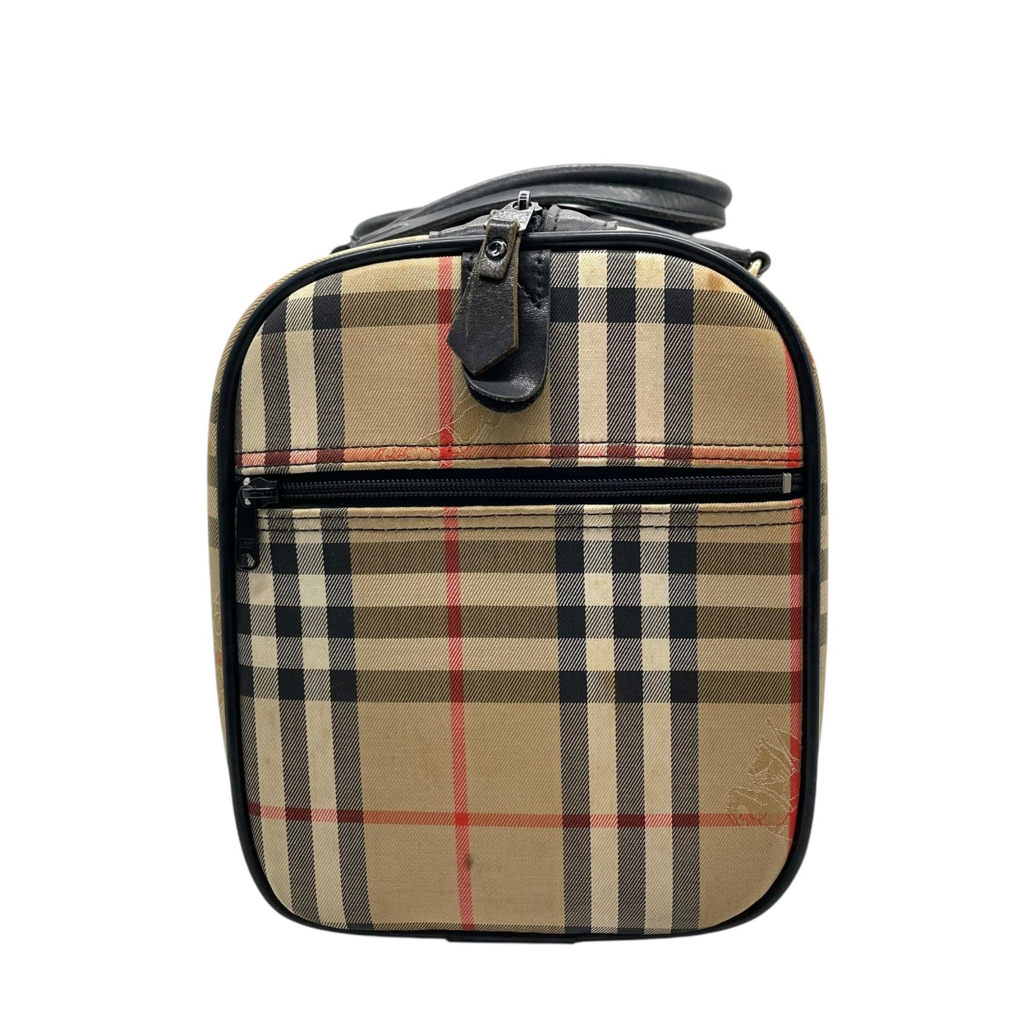 BURBERRY バーバリー ボストンバッグ キャンバス/レザー ベージュ【中古】 レディース